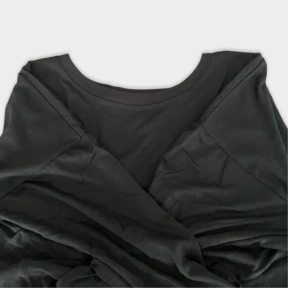 Urban out from under addison cozy cutoff cropped black tee  shirt size XS - Picture 12 of 14